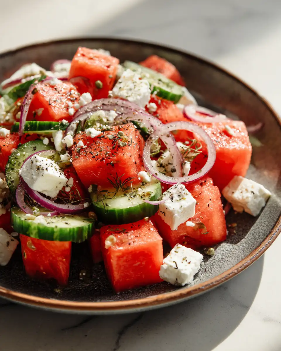 Refresh Your Taste Buds with a Zesty Watermelon Feta Salad Twist - Featured Image