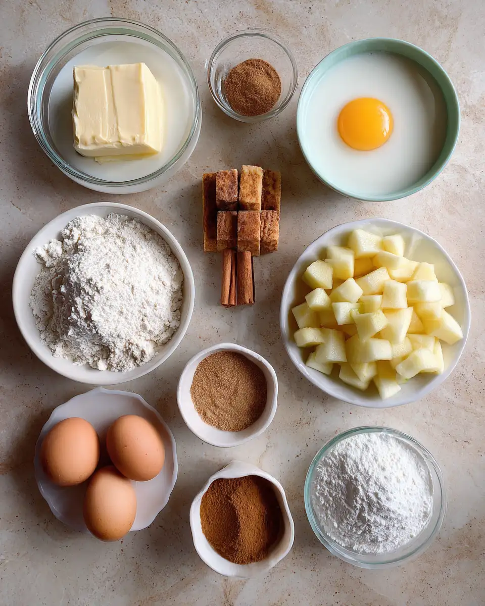 Ingredients for Irresistible Apple Fritter Bread to Sweeten Your Day