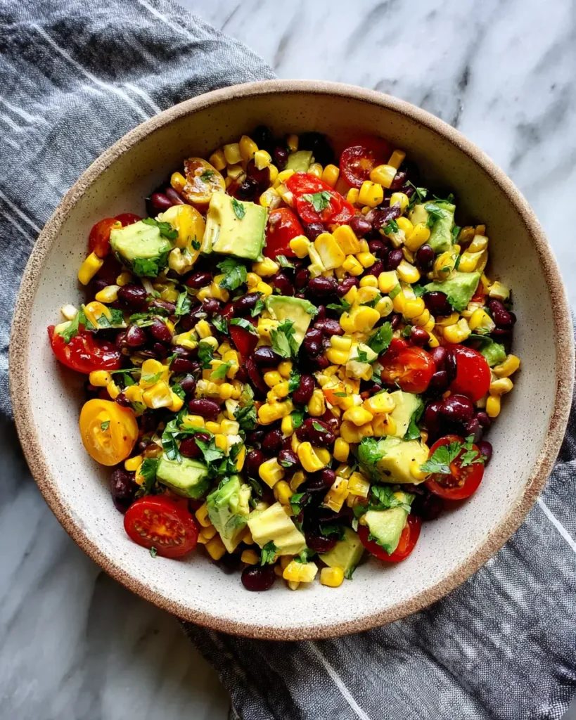 Savor the Flavor: Avocado Corn Black Bean Salad Fiesta - Featured Image
