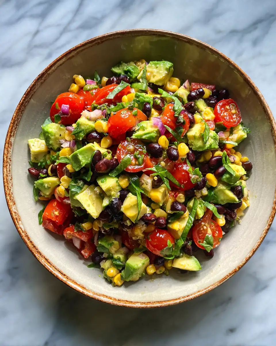 Final dish - Savor the Flavor: Avocado Corn Black Bean Salad Fiesta
