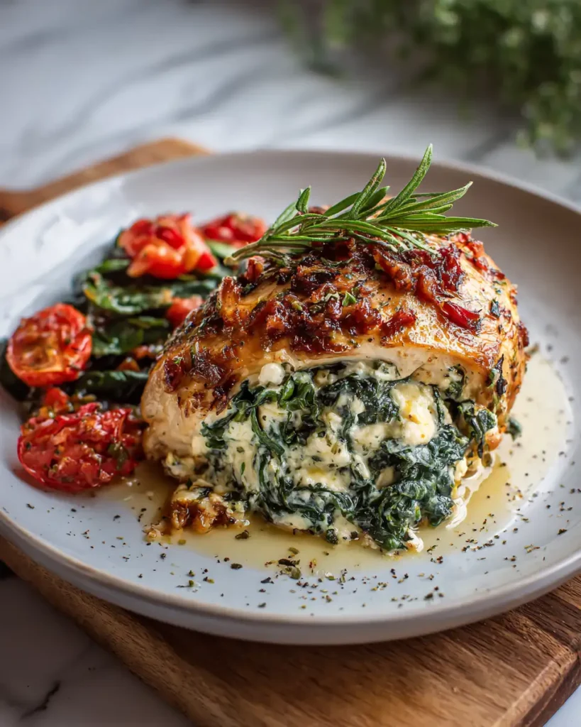 Irresistibly Delicious Baked Feta Spinach Stuffed Chicken Recipe - Featured Image