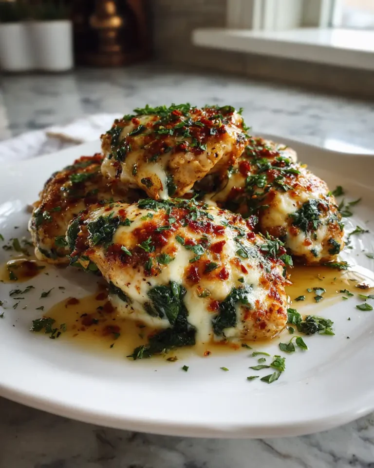 Irresistibly Delicious Baked Spinach Mozzarella Chicken Recipe - Featured Image