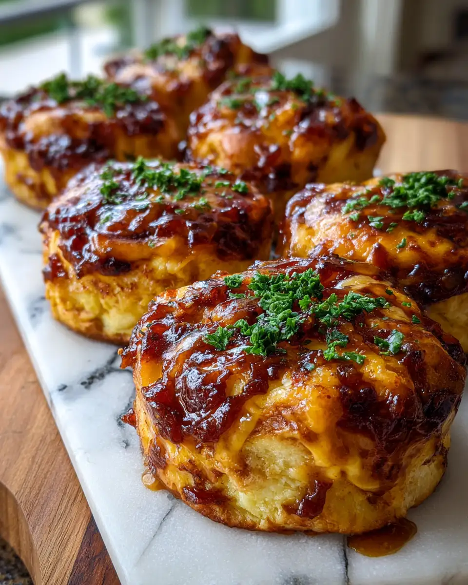 Final dish - Irresistible BBQ Bacon Cheese Pull-Apart Sliders That Will Steal the Show