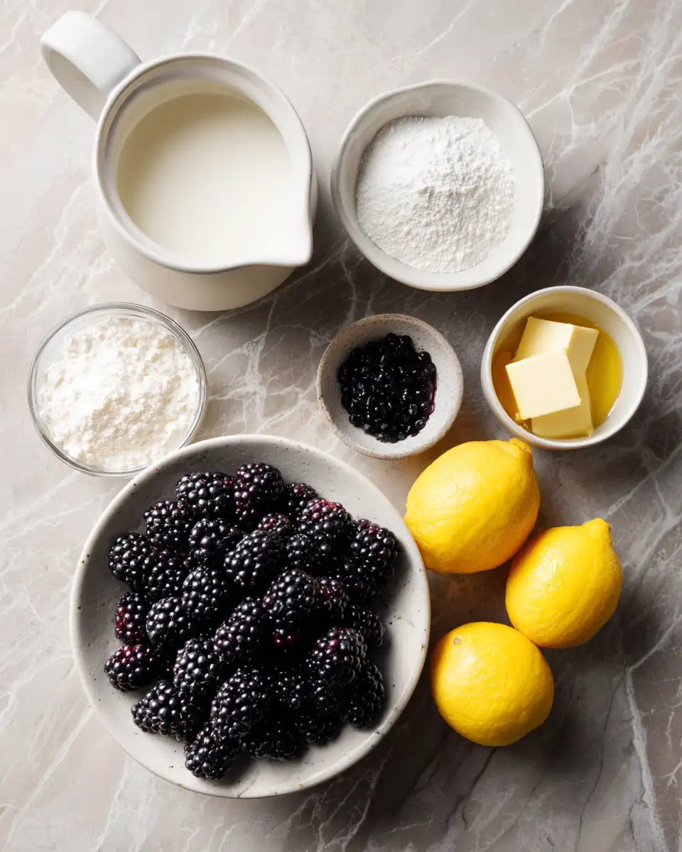 Ingredients for Bursting with Berry Bliss: The Ultimate Blackberry Cobbler Recipe
