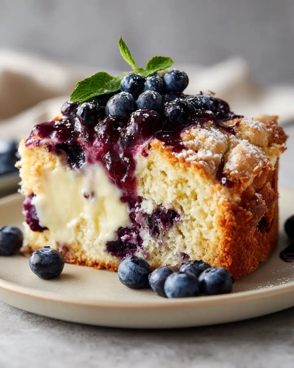 Final dish - Bursting Bliss: Blueberry Cream Cheese Coffee Cake Delight