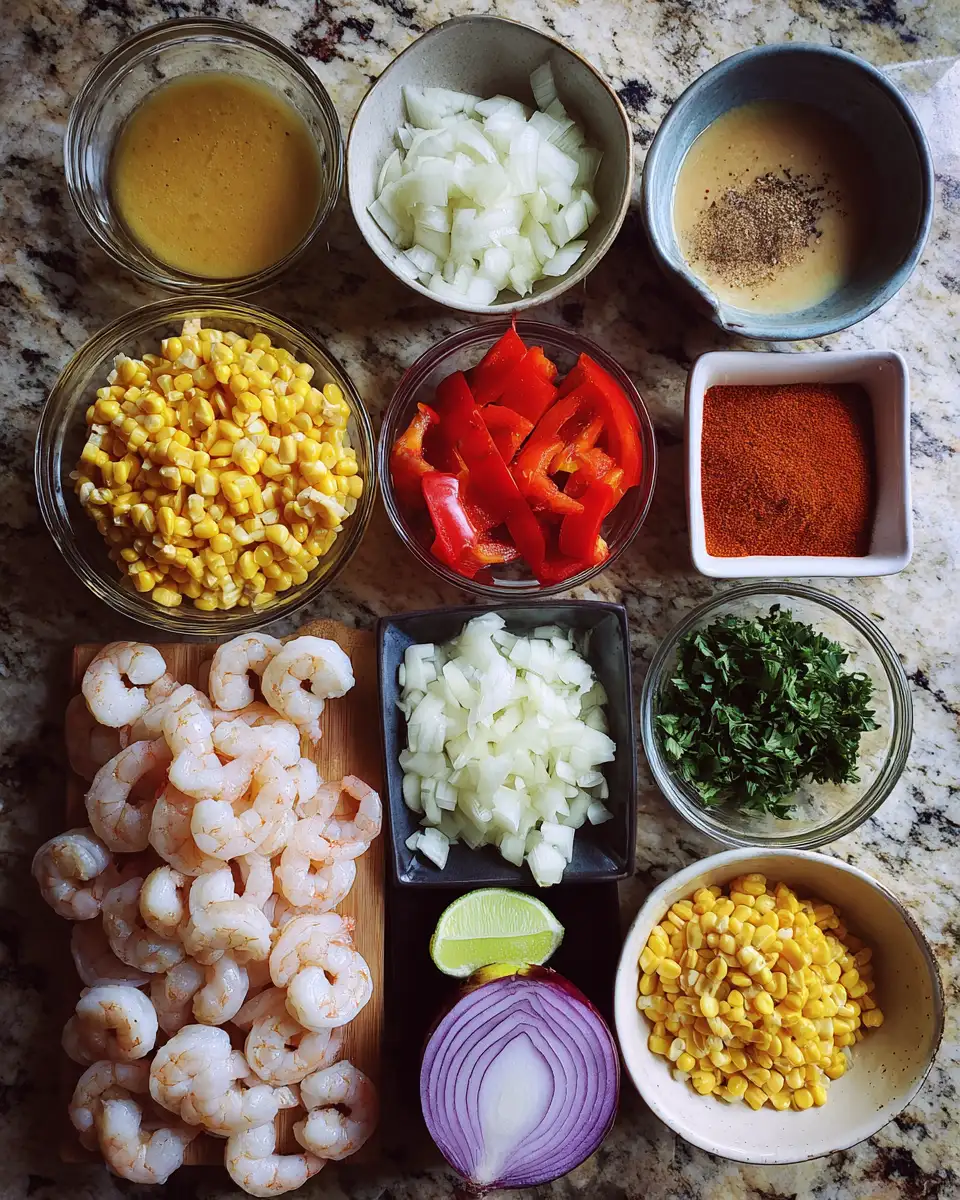 Ingredients for Spice Up Your Dinner with Cajun Shrimp Corn Chowder Magic