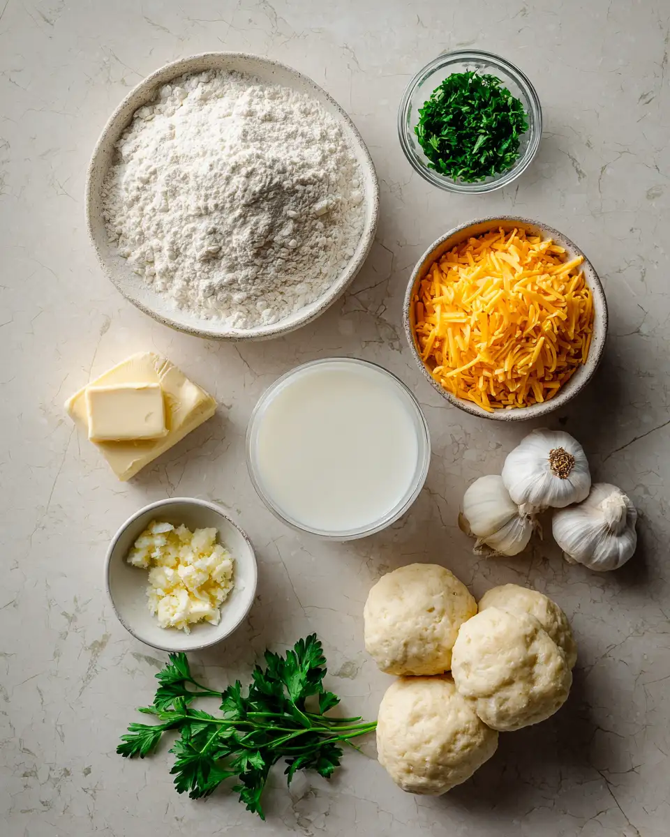 Ingredients for Irresistible Cheesy Garlic Biscuit Bombs That Will Blow Your Taste Buds Away
