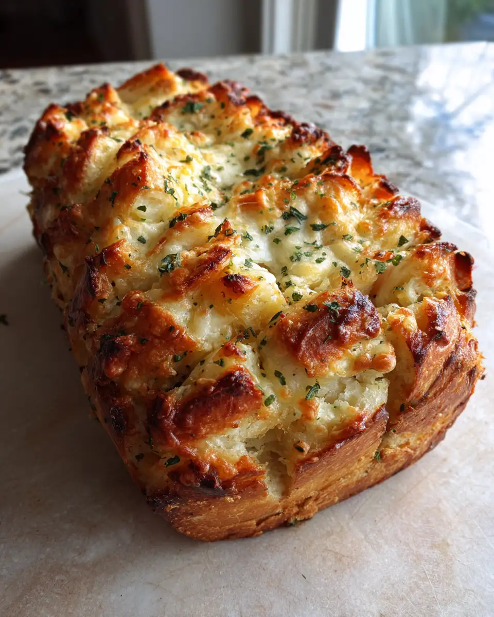 Final dish - Irresistible Cheesy Garlic Pull-Apart Bread: The Ultimate Comfort Food Experience