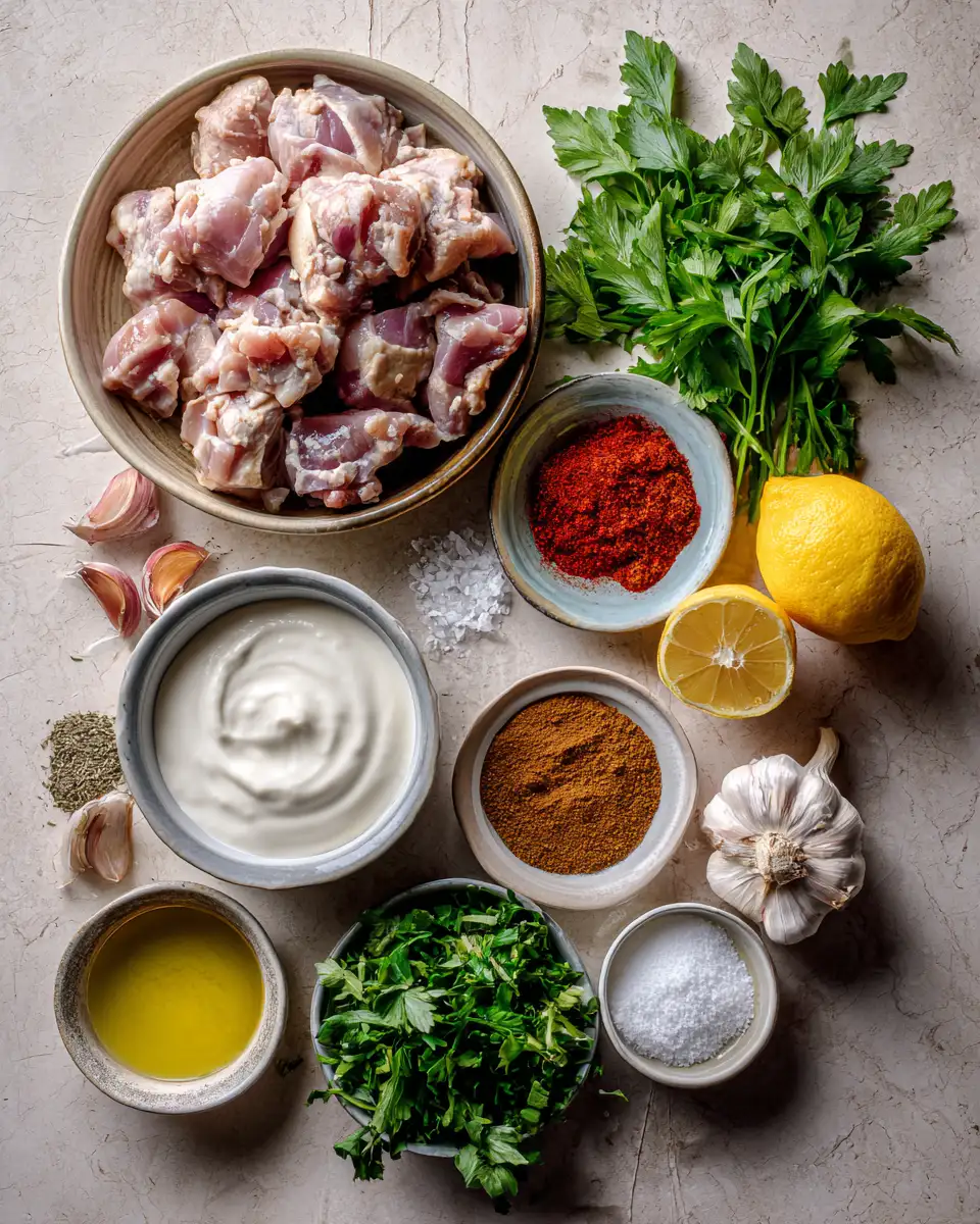 Ingredients for Savor the Flavor: Chicken Shawarma with Irresistible Garlic Sauce