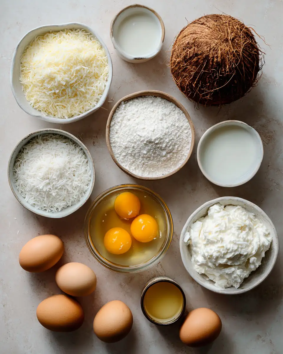 Ingredients for Indulge in Tropical Bliss with the Ultimate Coconut Cream Poke Cake