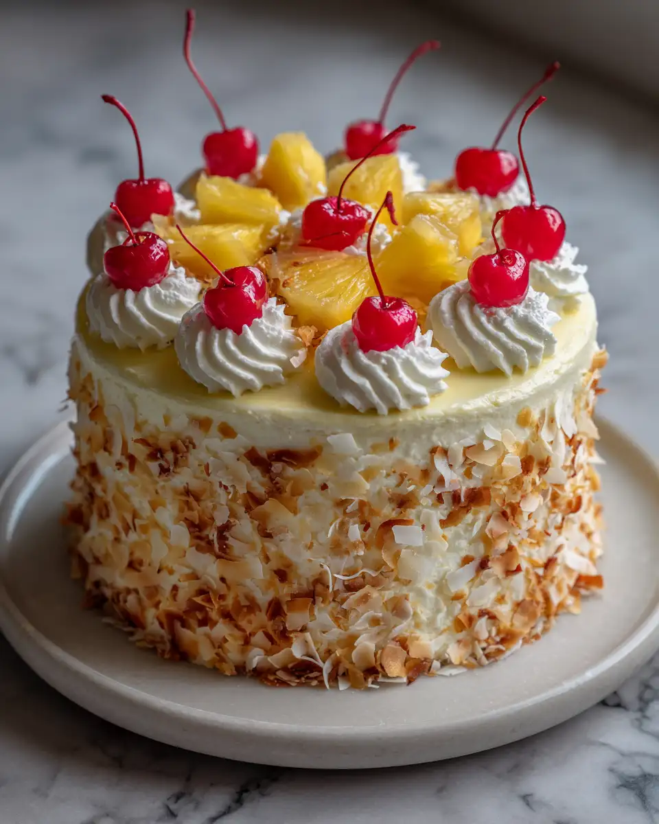 Final dish - Indulge in Paradise with the Coconut Pineapple Dream Cake