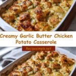 Ultimate Comfort: Creamy Garlic Butter Chicken Potato Casserole Delight