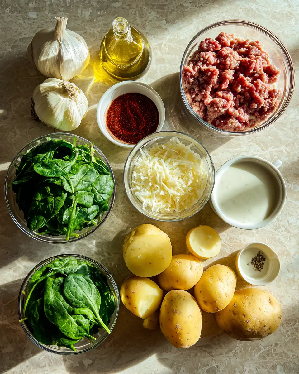 Ingredients for Warm Up Your Winter with Creamy Italian Sausage Soup Delight