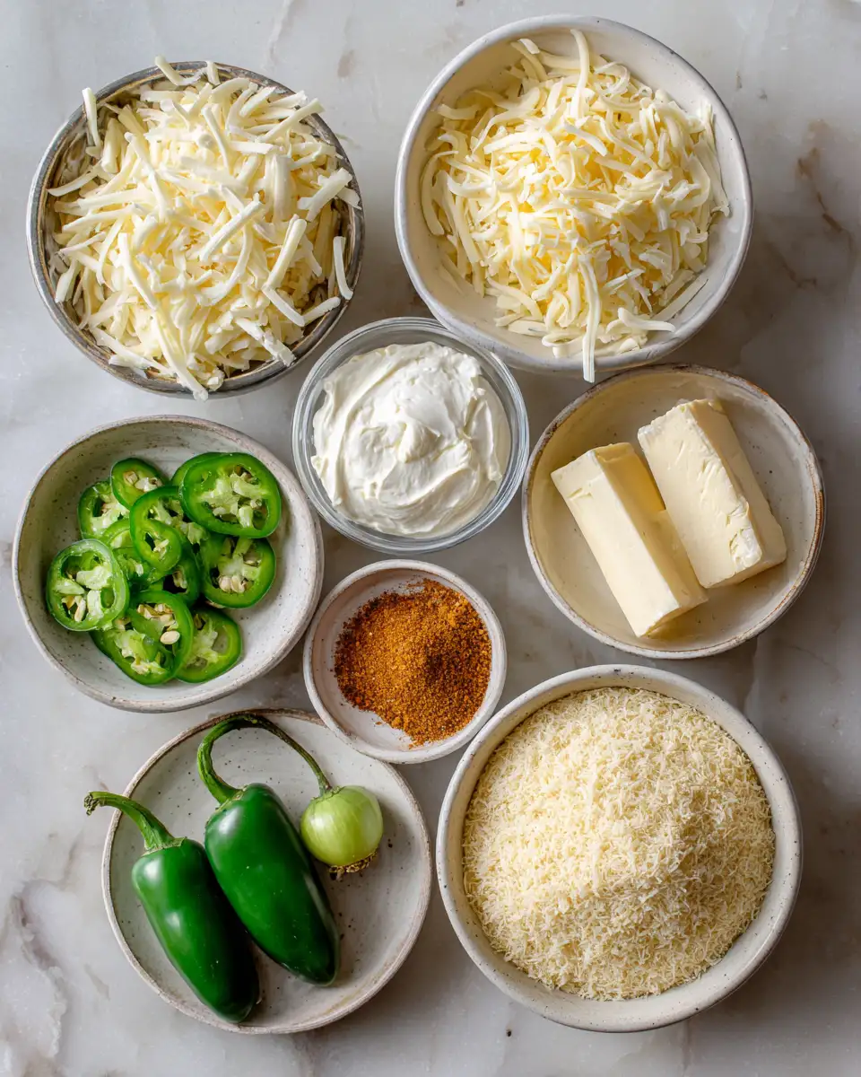 Ingredients for Spice Up Your Party with Ultimate Creamy Jalapeño Popper Dip