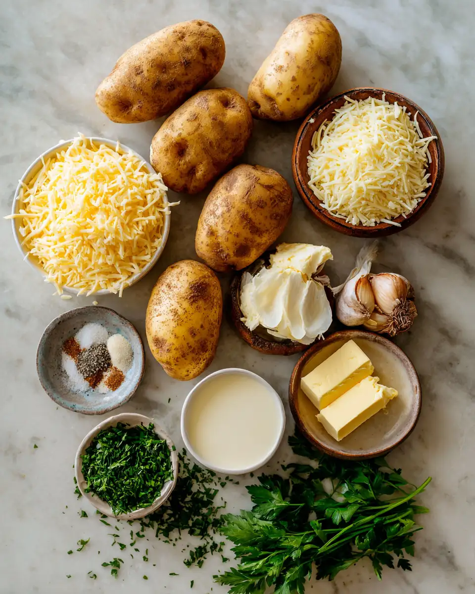 Ingredients for Indulge in Creamy Parmesan Bliss with These Oven-Baked Potatoes