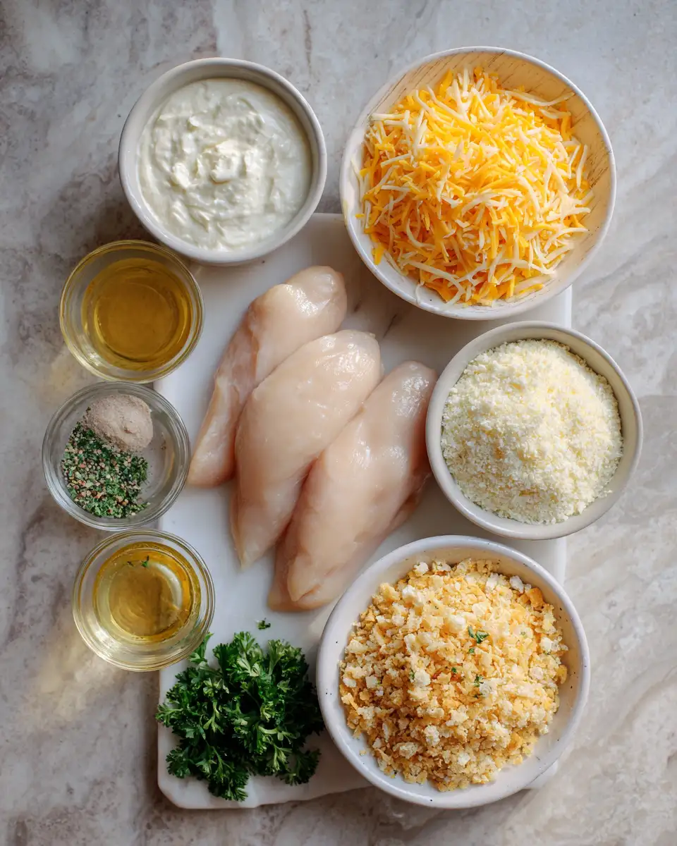 Ingredients for Irresistibly Delicious Creamy Ranch Chicken Bake for Easy Weeknight Dinners
