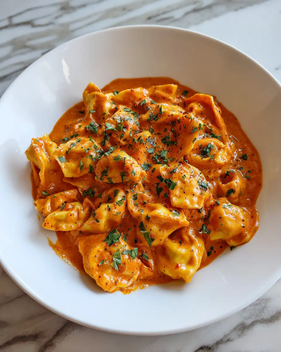 Final dish - Irresistibly Creamy Tomato Tortellini: A Comforting Italian Classic