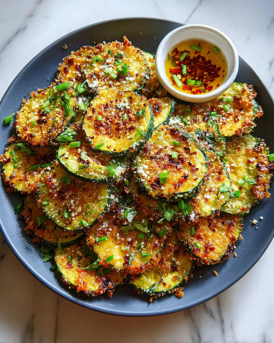 Final dish - Crispy Baked Zucchini Parmesan Chips That Will Steal the Snack Spotlight