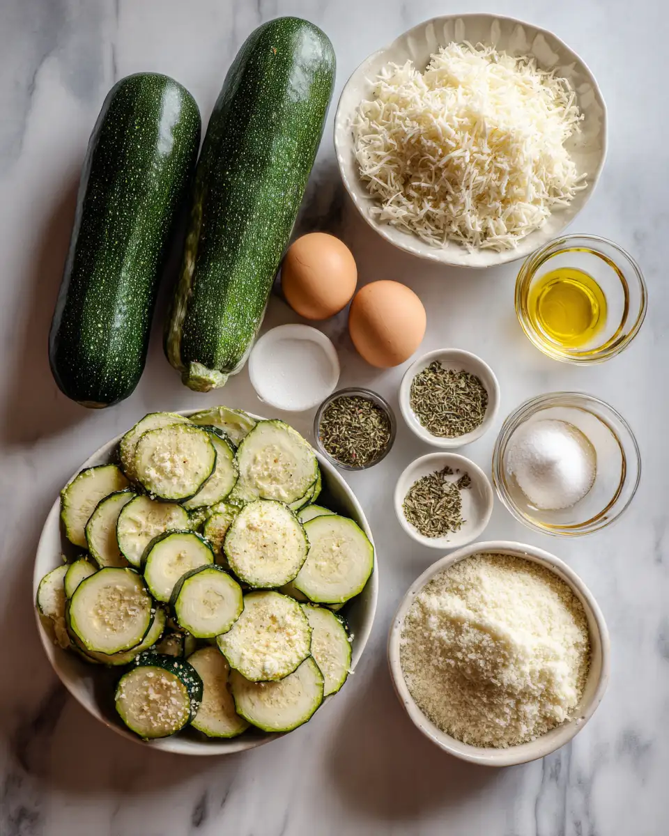 Ingredients for Crispy Baked Zucchini Parmesan Chips That Will Steal the Snack Spotlight