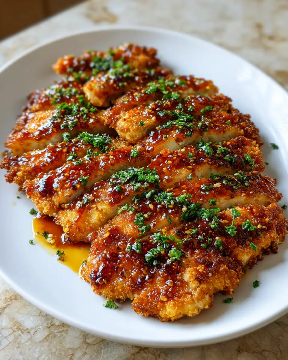 Final dish - Crispy Hot Honey Chicken Cutlets: A Sweet and Spicy Delight