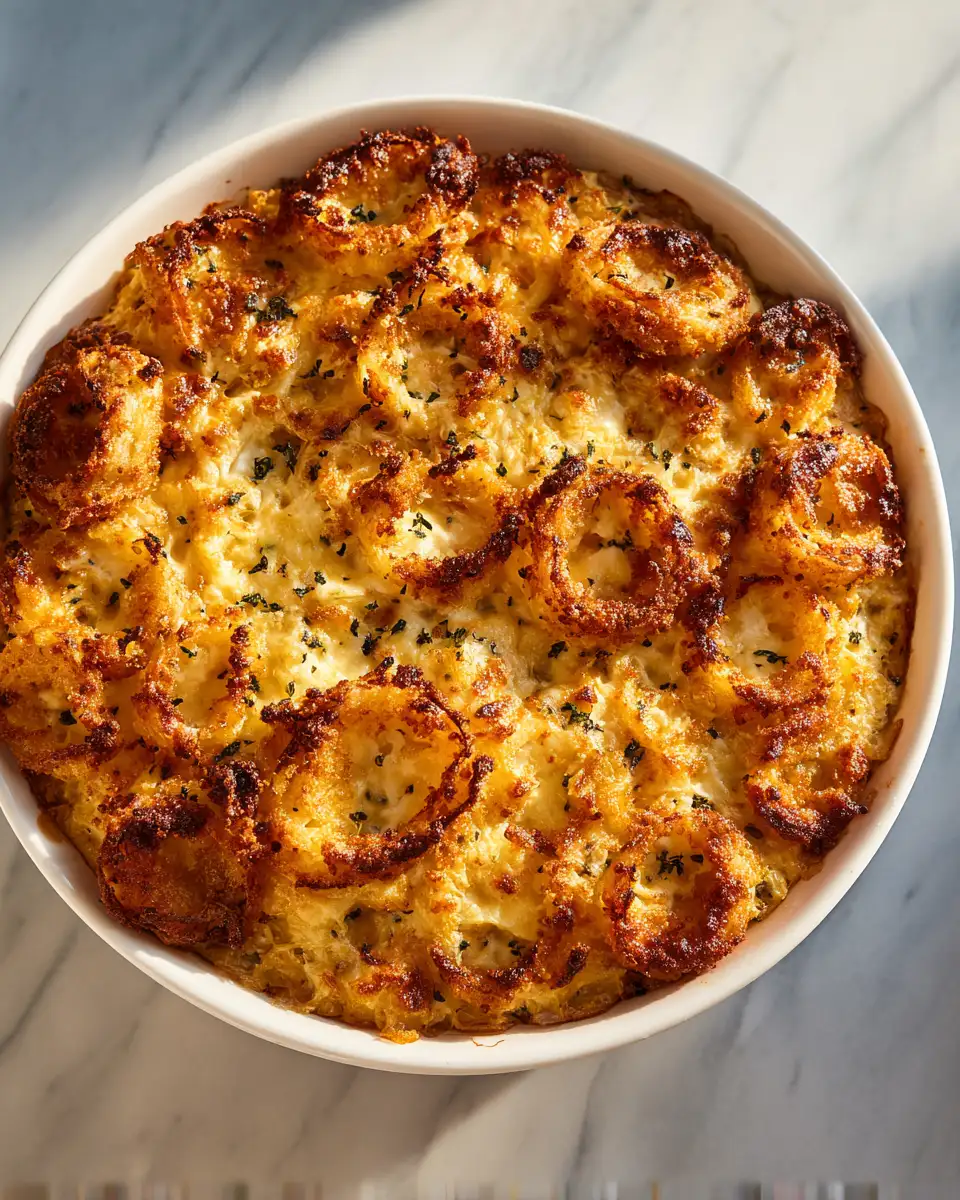 Final dish - Ultimate Crispy Onion Ring Casserole: A Comfort Food Revolution