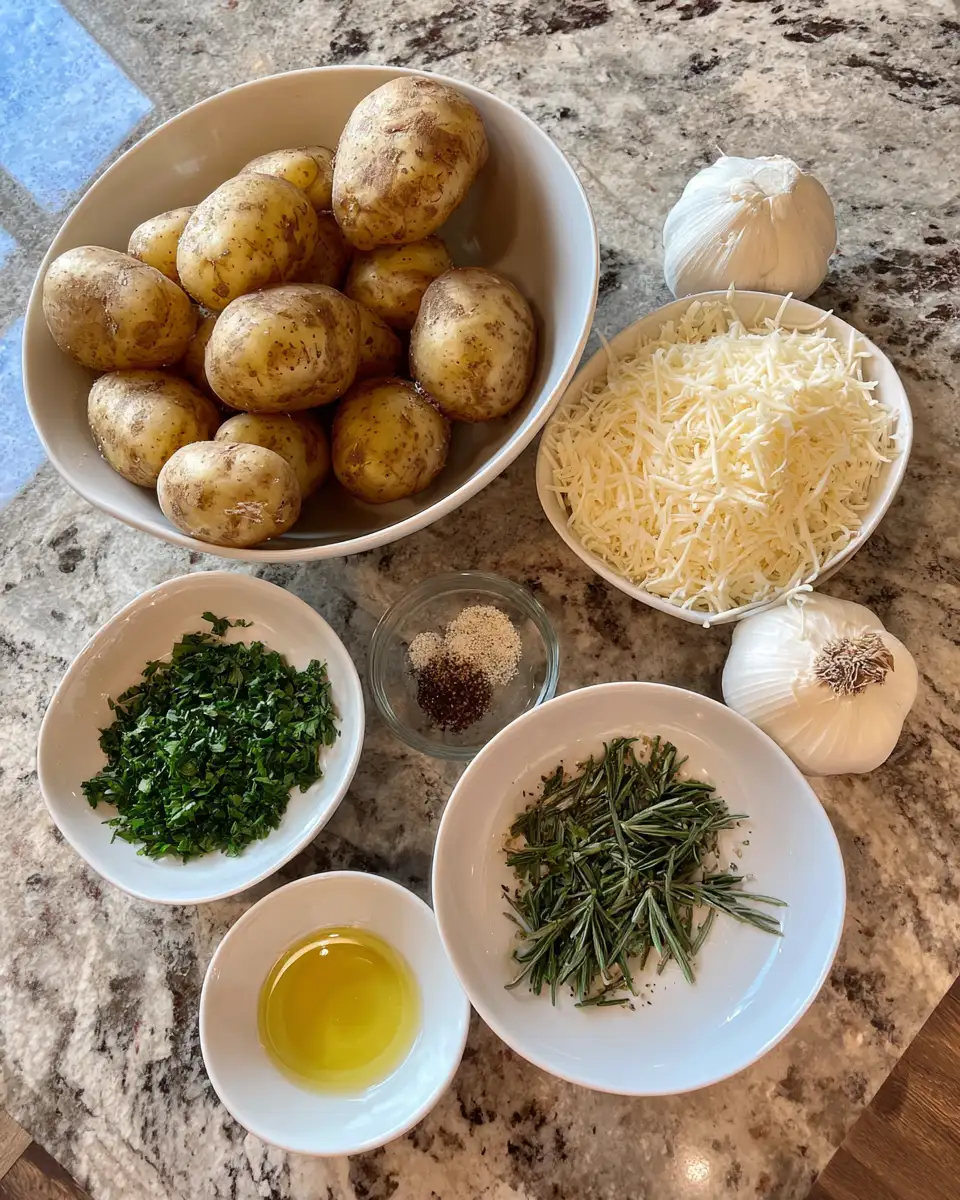 Ingredients for Crispy Parmesan Ranch Smashed Potatoes: The Ultimate Comfort Food Makeover