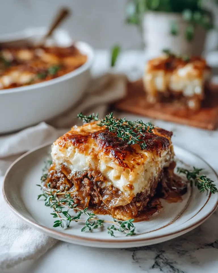 Savor the Comfort: Irresistible French Onion Beef Casserole Delight - Featured Image