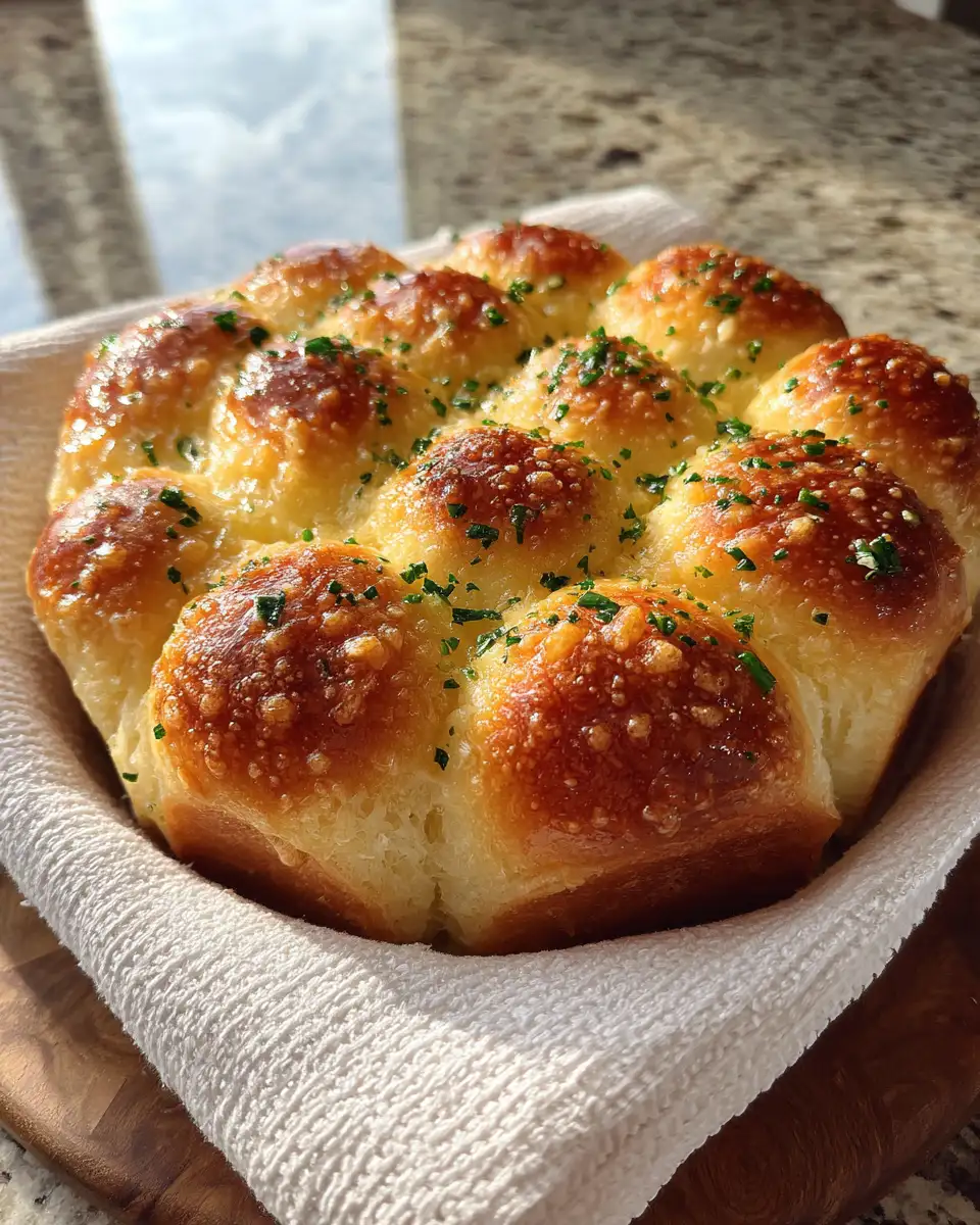 Final dish - Irresistibly Soft Garlic Butter Parmesan Dinner Rolls for Your Next Feast