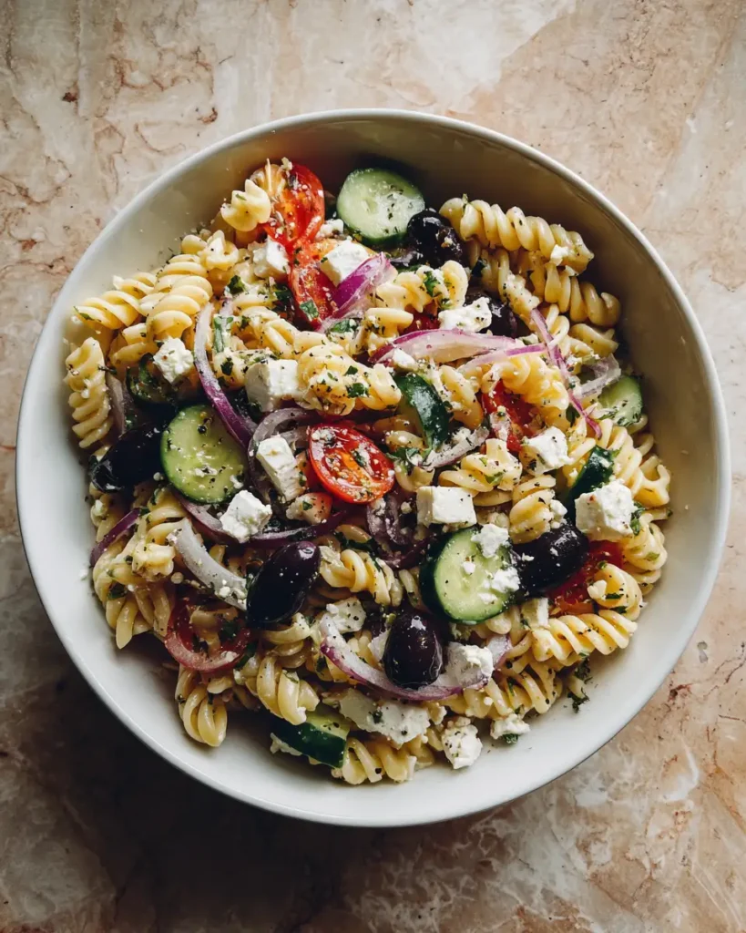 Mediterranean Magic: Greek Pasta Salad with Feta Delight - Featured Image