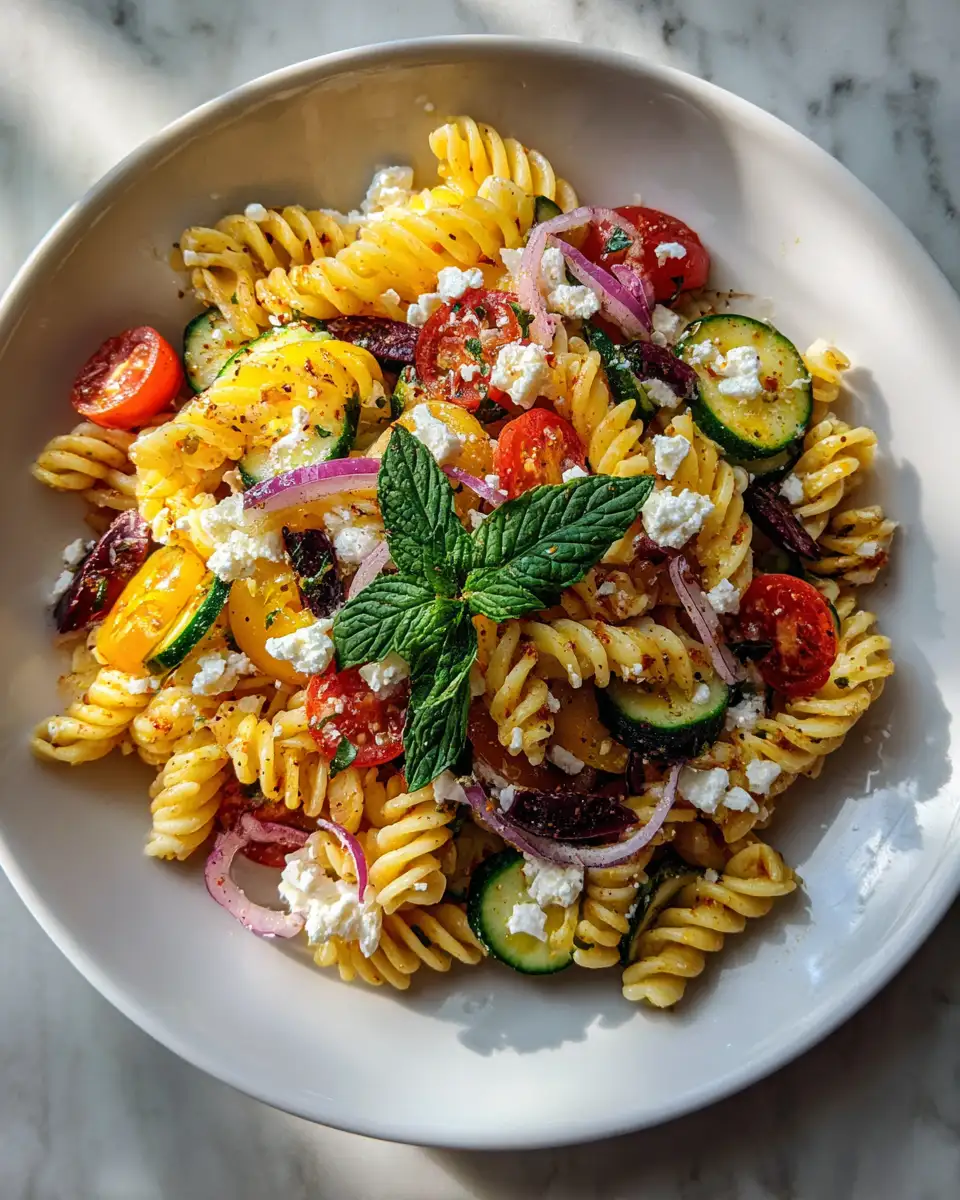 Final dish - Mediterranean Magic: Greek Pasta Salad with Feta Delight