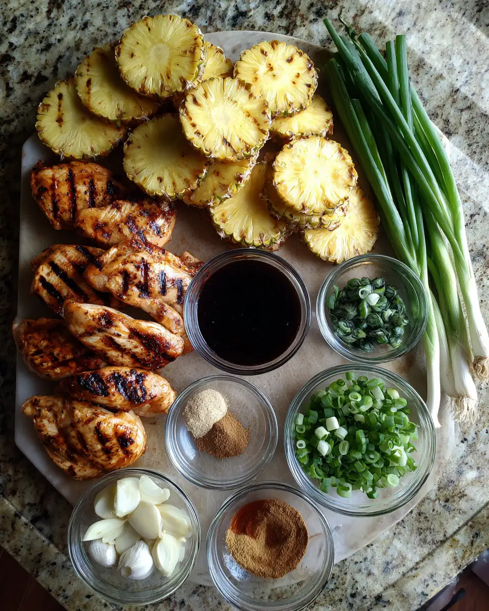Ingredients for Savor the Summer: Grilled Teriyaki Pineapple Chicken Bliss