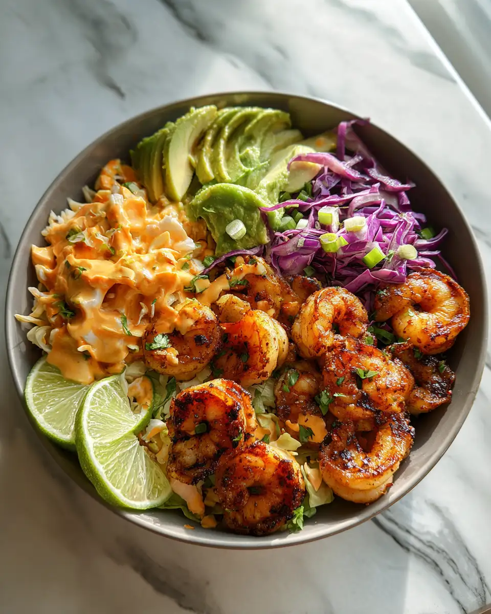 Final dish - Zesty Honey Lime Shrimp Taco Bowls That Will Transform Your Taco Tuesday