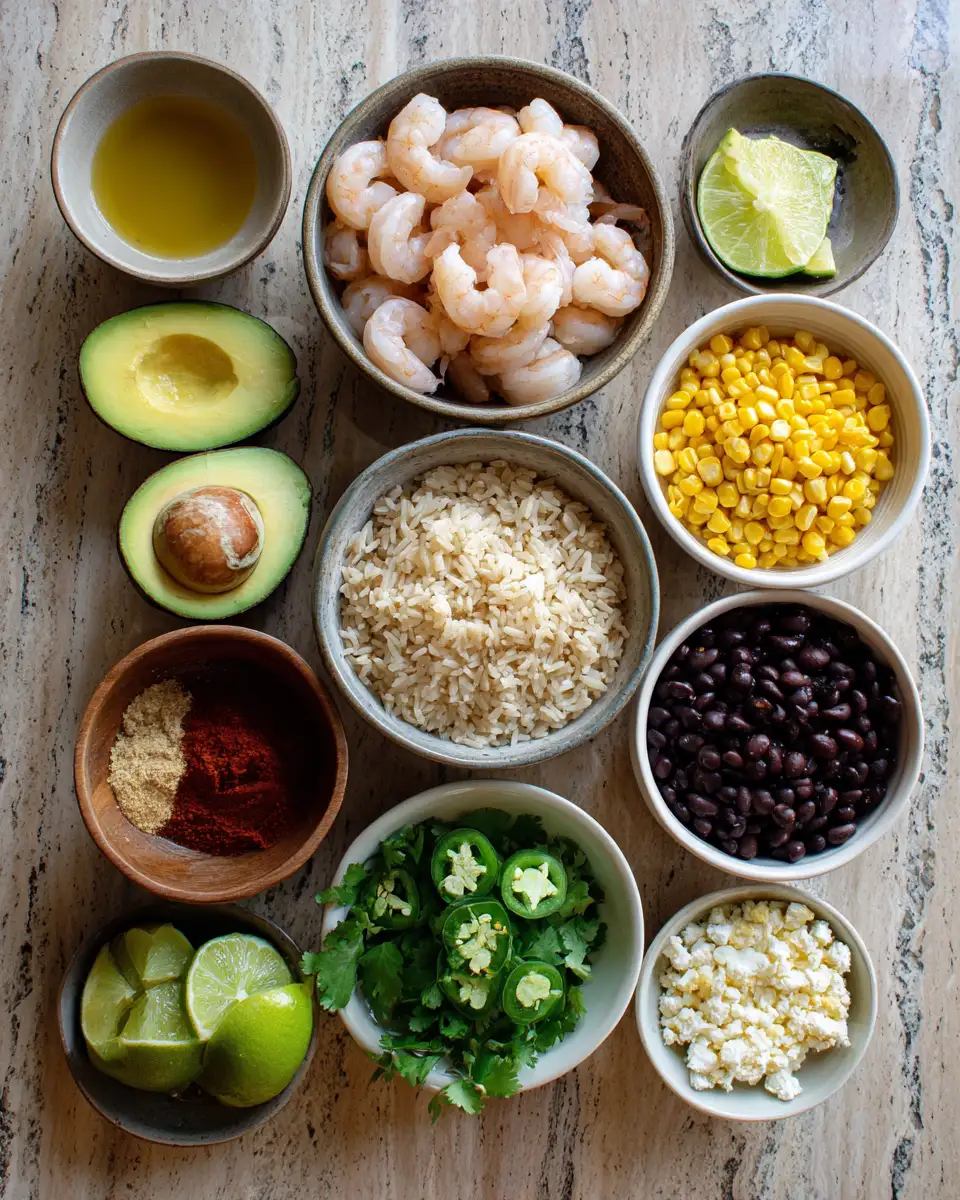 Ingredients for Zesty Honey Lime Shrimp Taco Bowls That Will Transform Your Taco Tuesday