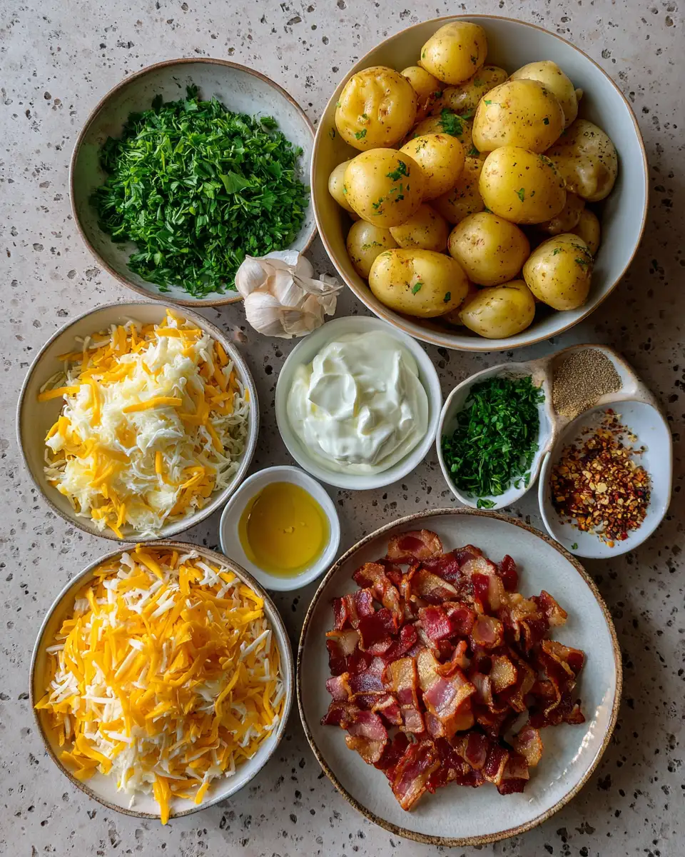 Ingredients for Irresistible Honey Mustard Bacon Potato Bake: A Flavor Explosion in Every Bite