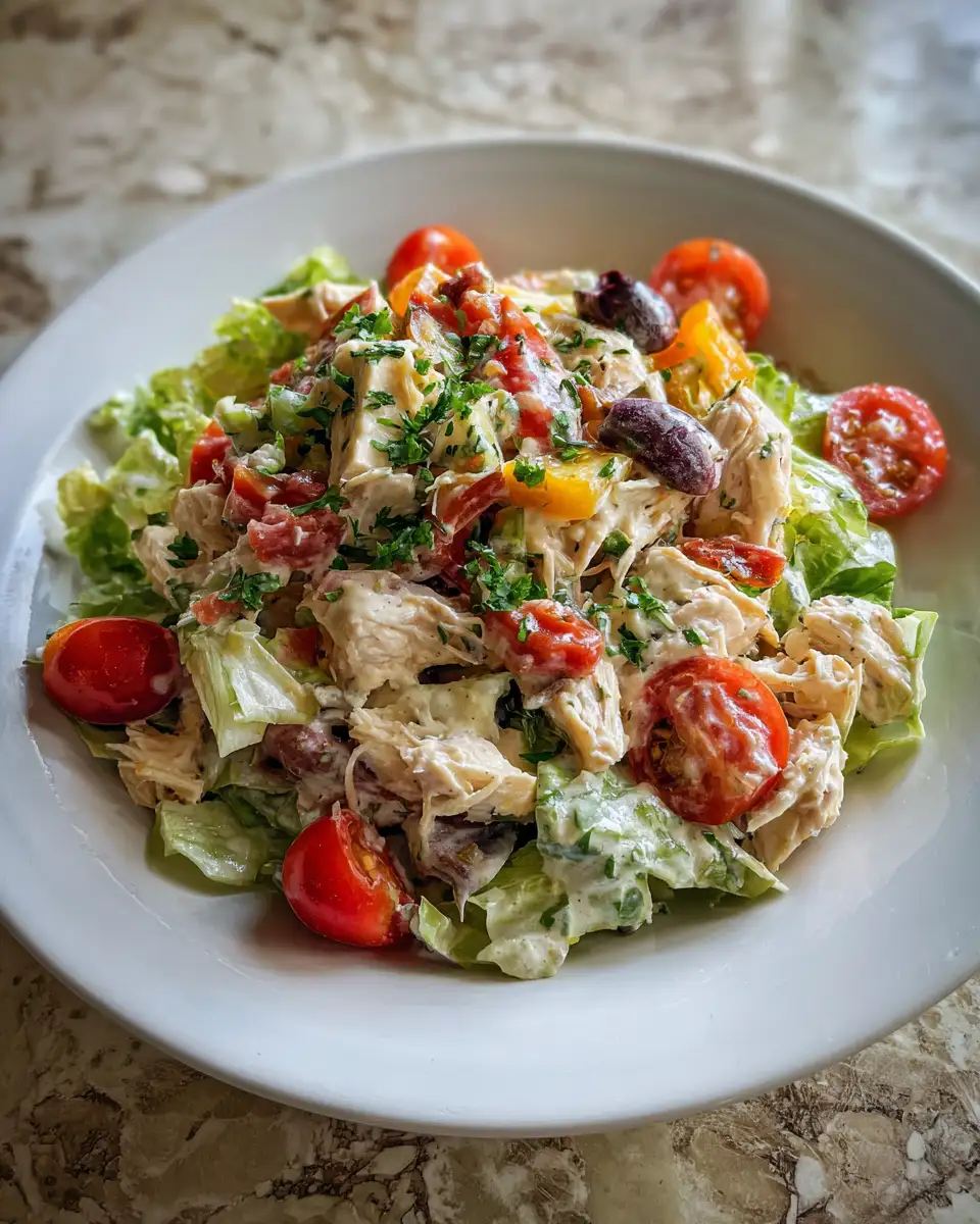 Final dish - Italian Grinder Chicken Salad: A Flavor-Packed Spin on a Classic Favorite