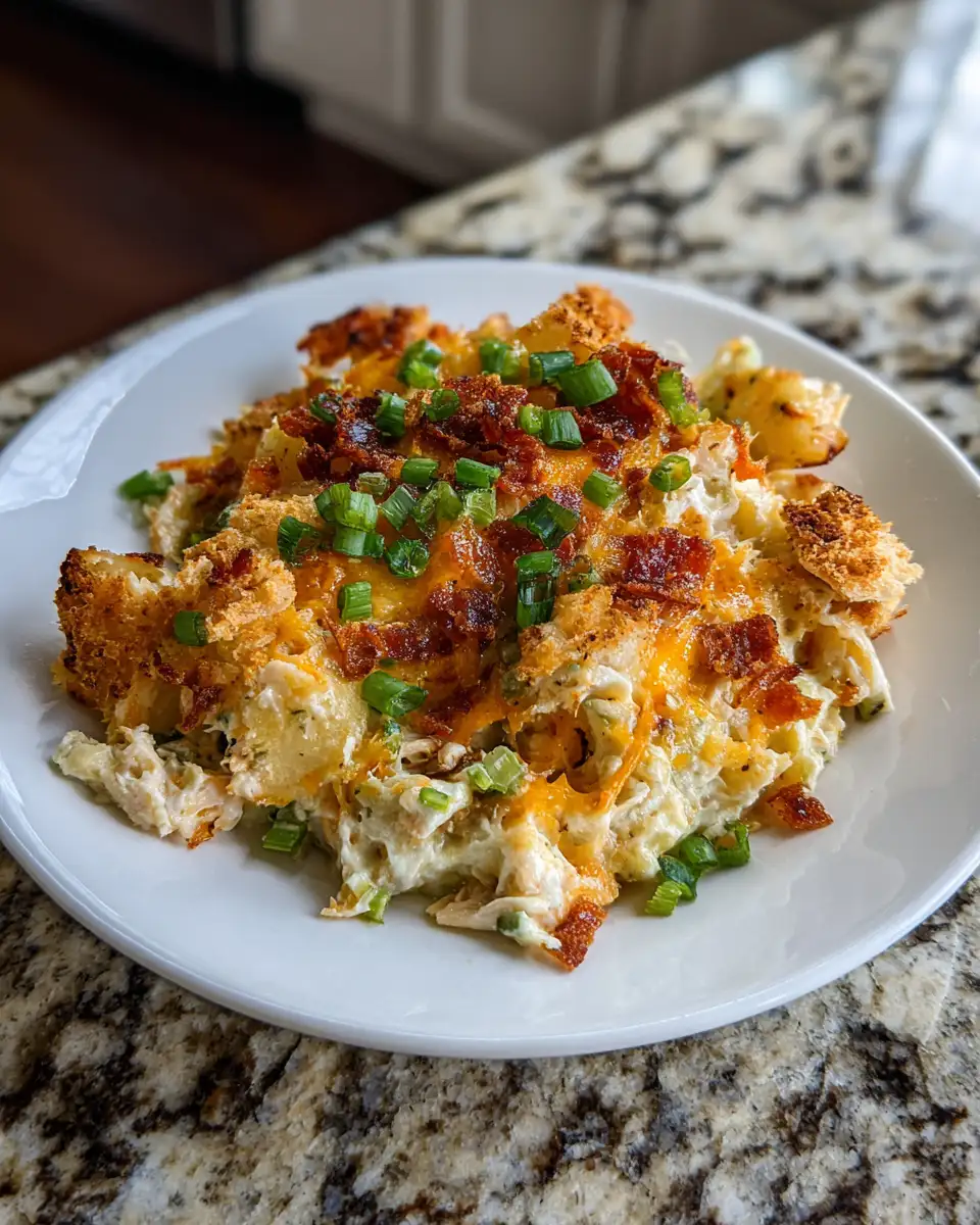 Final dish - Spice Up Dinner with a Jalapeño Popper Chicken Casserole Twist