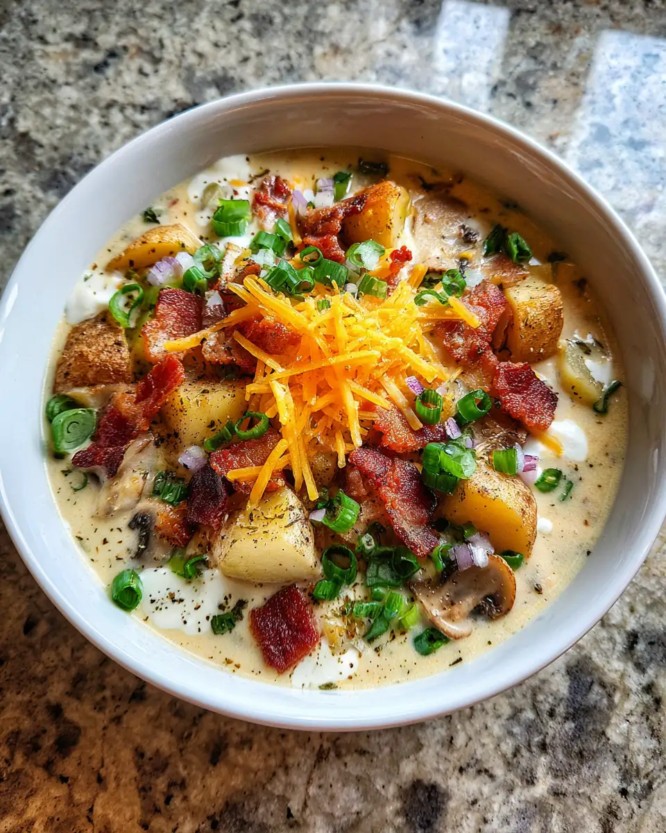 Final dish - Ultimate Comfort in a Bowl Loaded Baked Potato Chowder Bliss