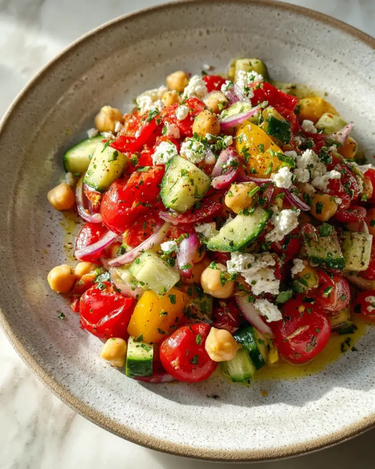 Fresh and Flavorful Mediterranean Chickpea Salad Delight - Featured Image