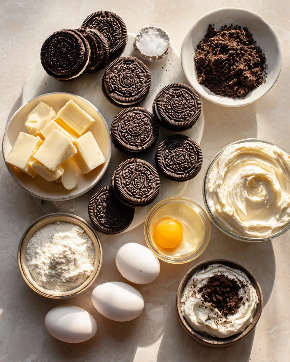 Ingredients for Indulge in Bliss with Irresistible Oreo Cheesecake Cups