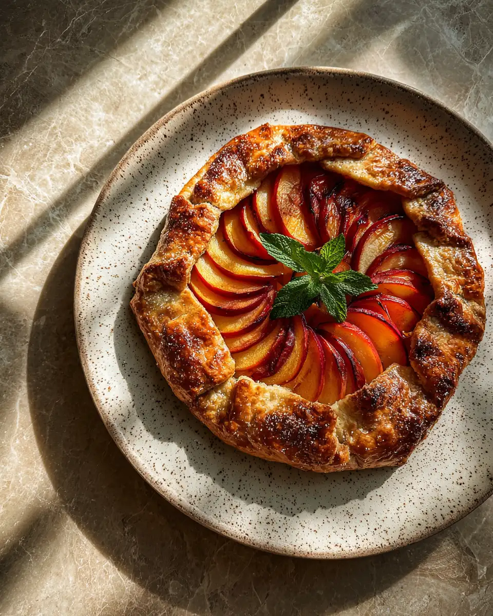 Final dish - Rustic Elegance: Master the Art of the Perfect Peach Galette