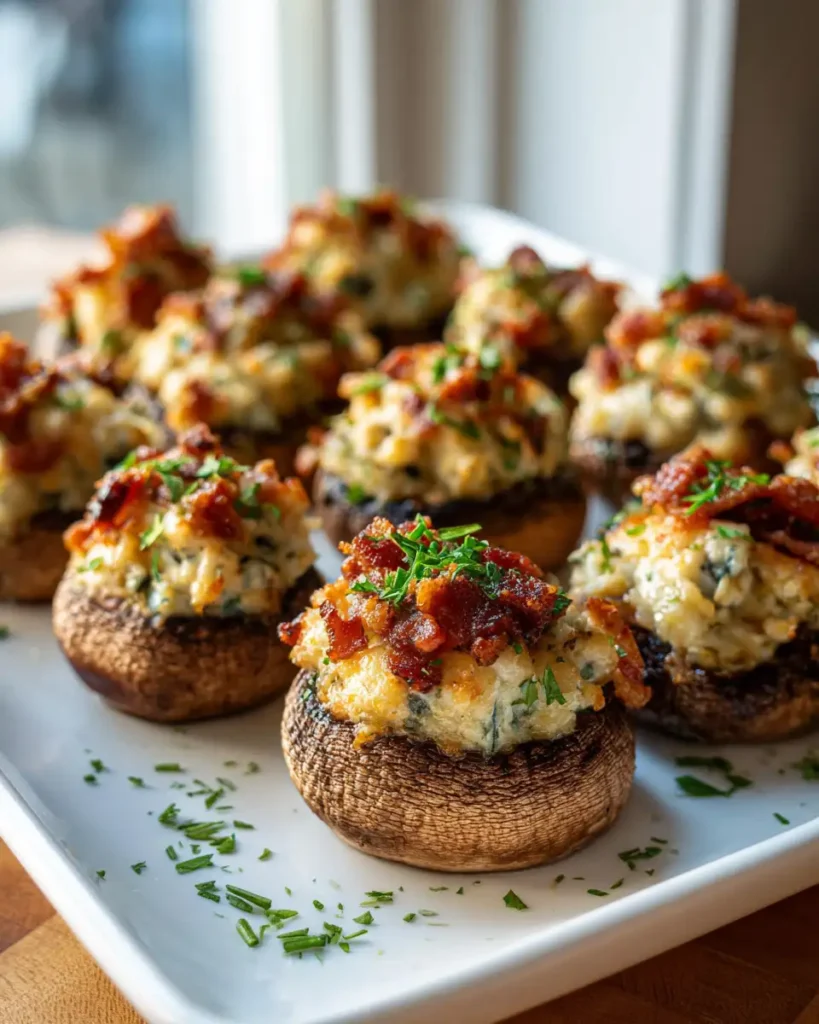 Irresistible Ranch Bacon Stuffed Mushrooms That Will Steal the Show - Featured Image