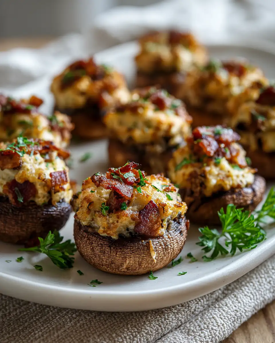 Final dish - Irresistible Ranch Bacon Stuffed Mushrooms That Will Steal the Show