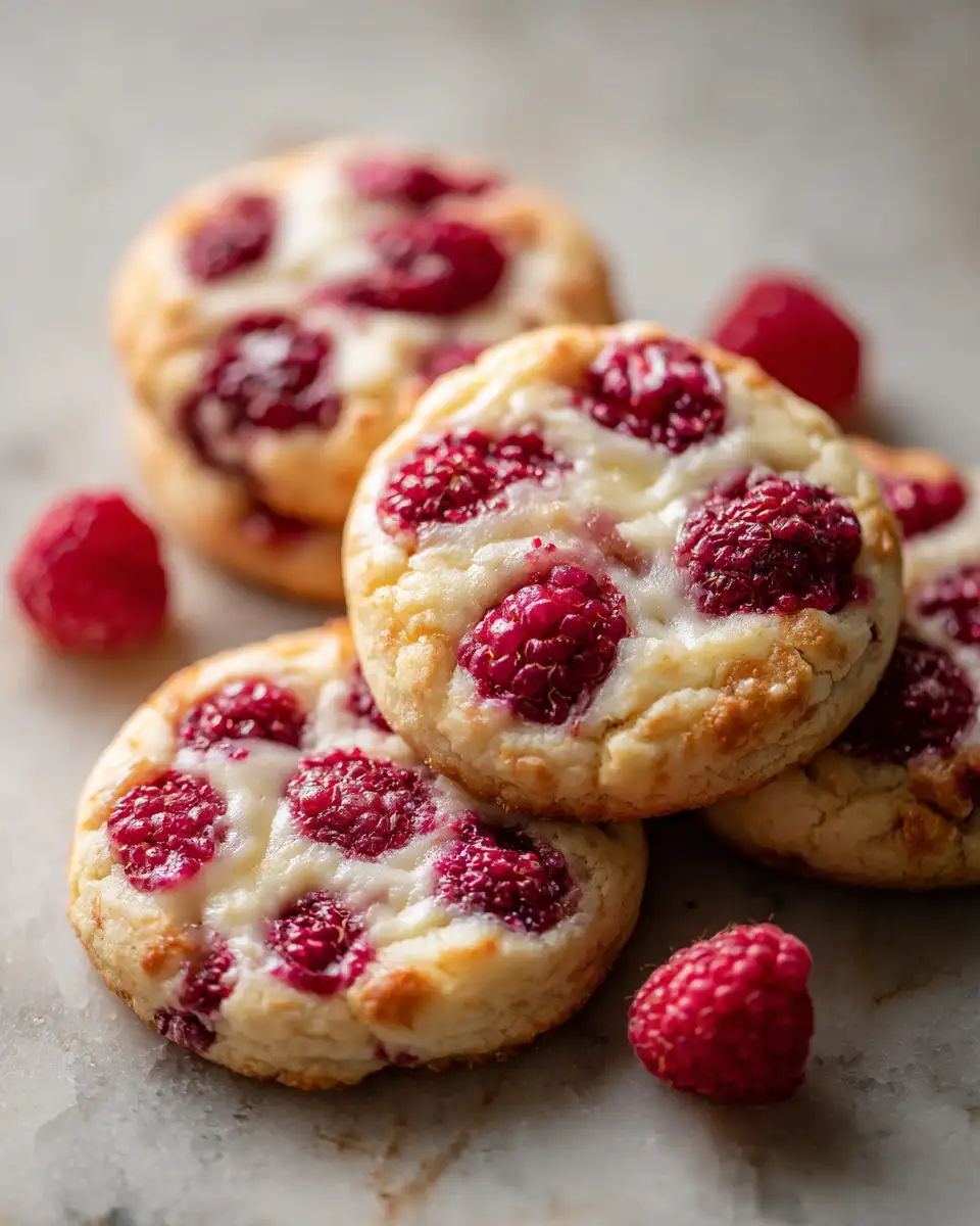 Final dish - Irresistible Raspberry Cheesecake Cookies: A Sweet Twist on Classic Desserts