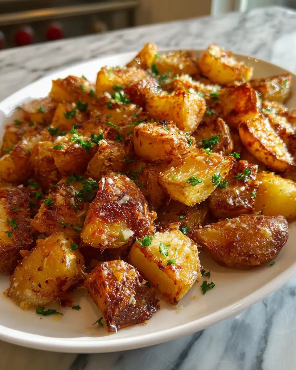 Final dish - Savor the Flavor: Irresistible Roasted Garlic Parmesan Potatoes