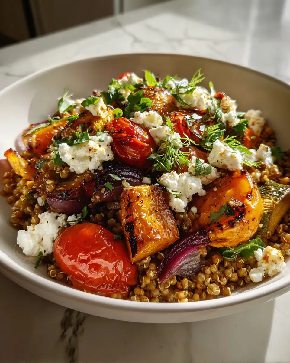 Final dish - Flavor-Packed Roasted Veggie Feta Grain Bowls That Will Transform Your Lunch Routine