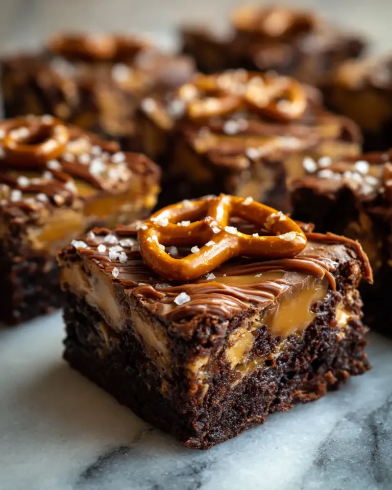 Decadent Delight: Indulge in Salted Caramel Pretzel Brownies - Featured Image