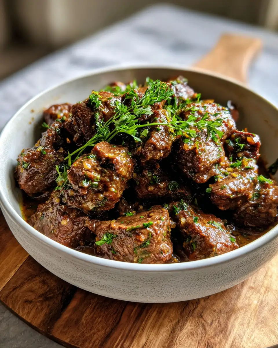 Melt-in-Your-Mouth Slow Cooker Garlic Butter Beef Tips Delight - Featured Image
