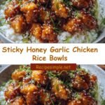 Irresistibly Delicious Sticky Honey Garlic Chicken Rice Bowls