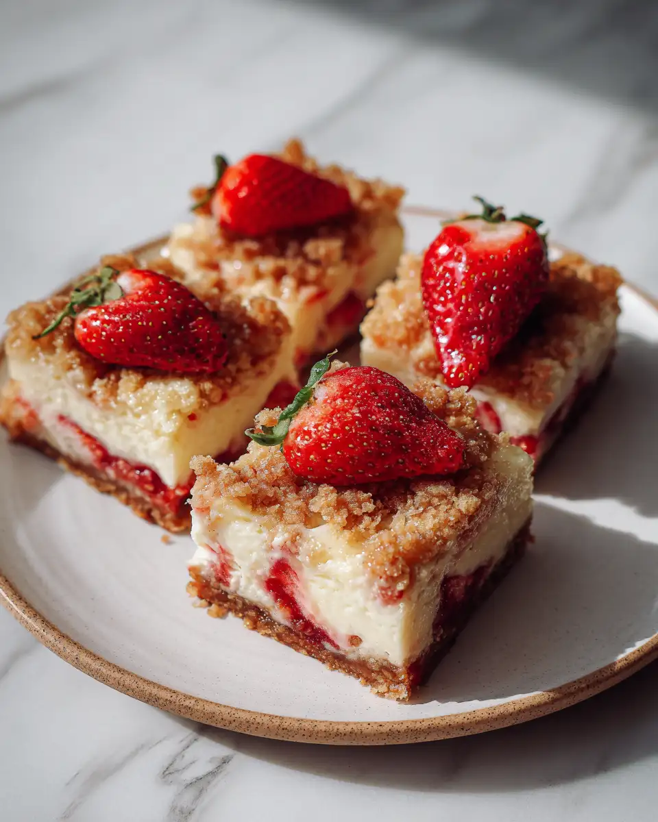 Final dish - Irresistible Strawberry Cheesecake Crumb Bars You Need to Try