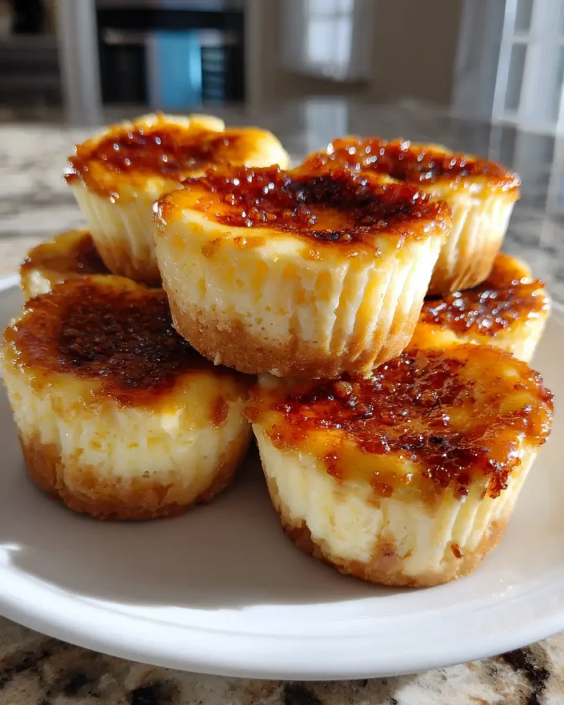 Heavenly Bites: Vanilla Bean Crème Brûlée Cheesecake Cupcakes Delight - Featured Image